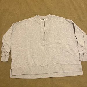 AllSaints Oversized Quarter Zip Sweatshirt